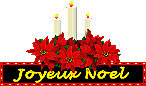 joyeux noël gifs animés poincetta et bougie