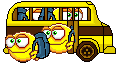 ECOLE - sortent du bus scolaire